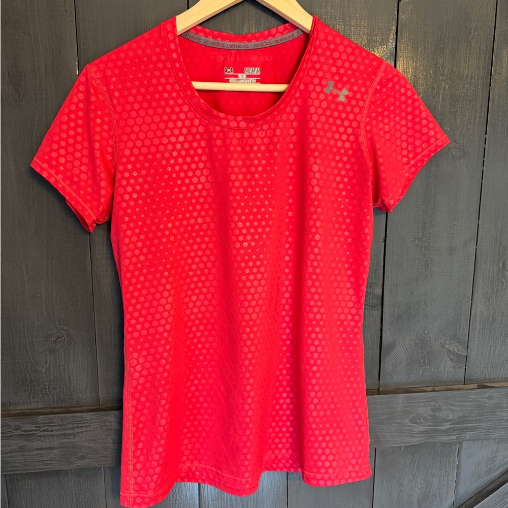 Under Armour Pink Fitted Short Sleeve Tech Shirt Women’s Medium